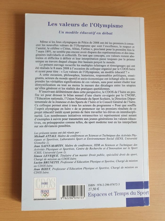 Livre Les valeurs de L'Olympisme - photo numéro 2