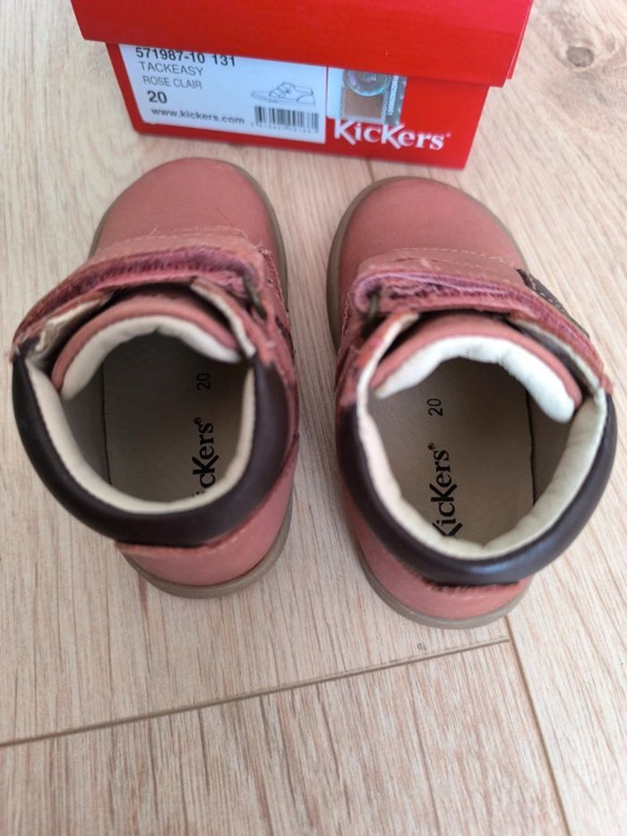 Chaussures fille Kickers rose clair Tackeasy - Taille 20 - photo numéro 4