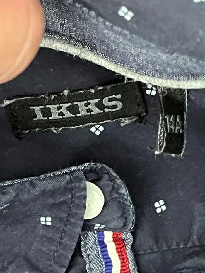 Chemise marine à motifs Ikks garçon 14 ans - photo numéro 3