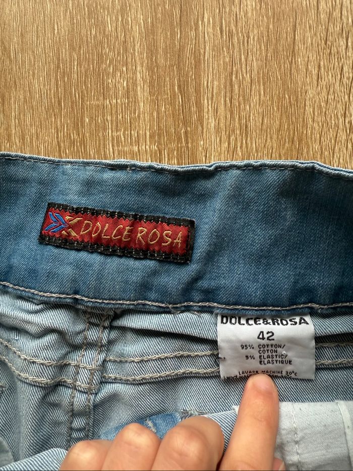Jupe en jean bleu dolce & rosa taille 42 XL - photo numéro 6