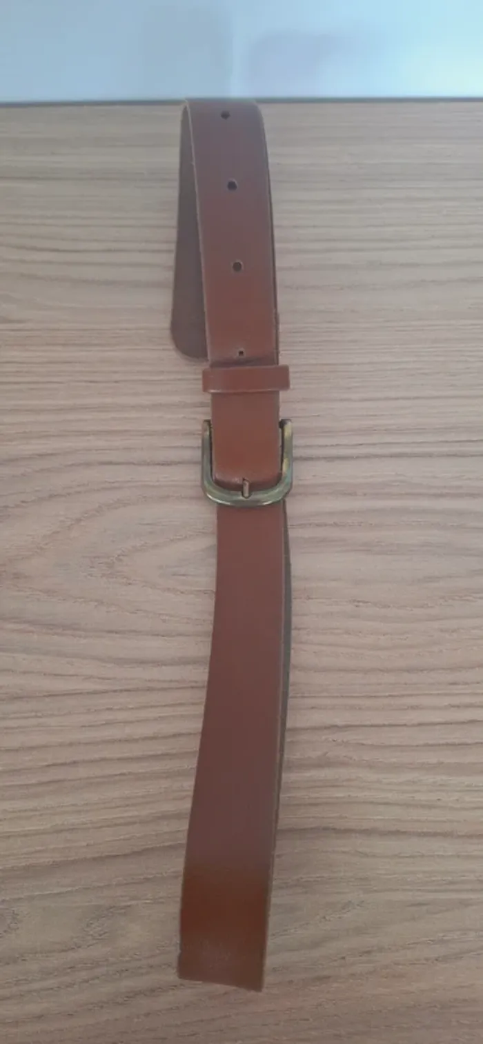 Ceinture en cuir camel – Pièce de qualité - Taille 85 cm 🍂