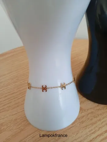 Bracelet h doré triomphe bracelet en acier inoxydable fin bohème chic tendance idée cadeau femme