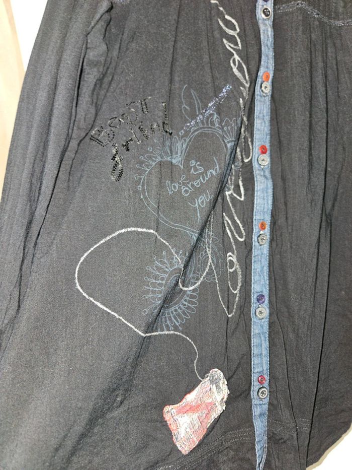Chemise desigual noire à motifs - photo numéro 10