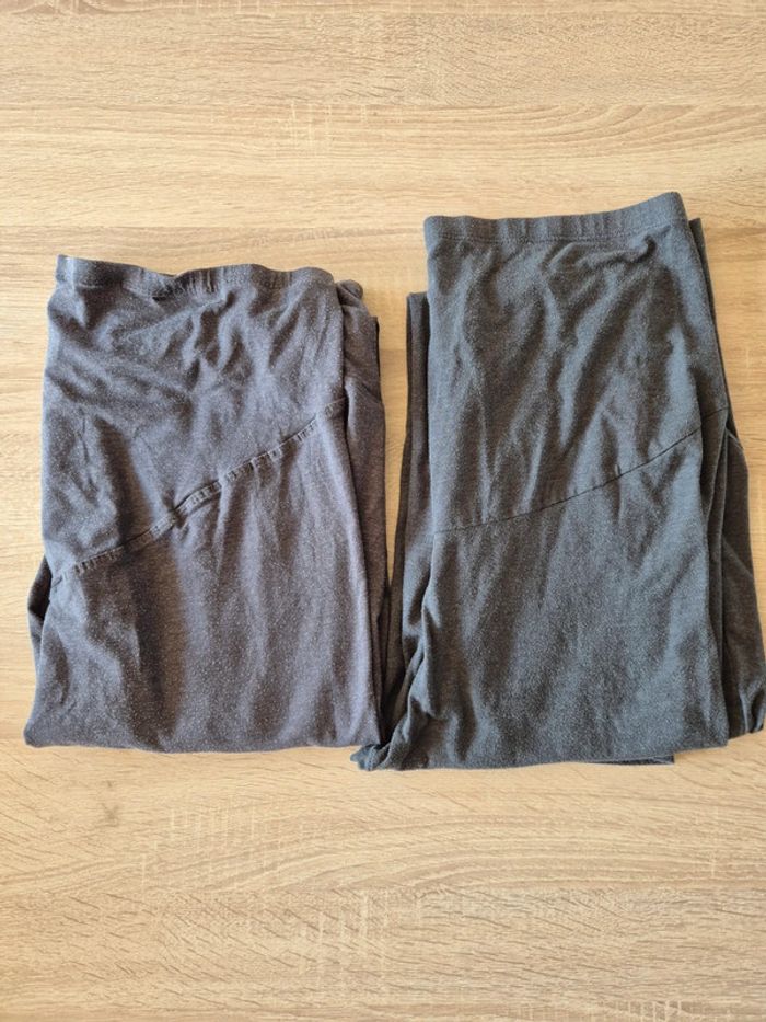 Lot 2 leggings maternité taille L