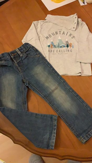 Lot jean + haut manches longues