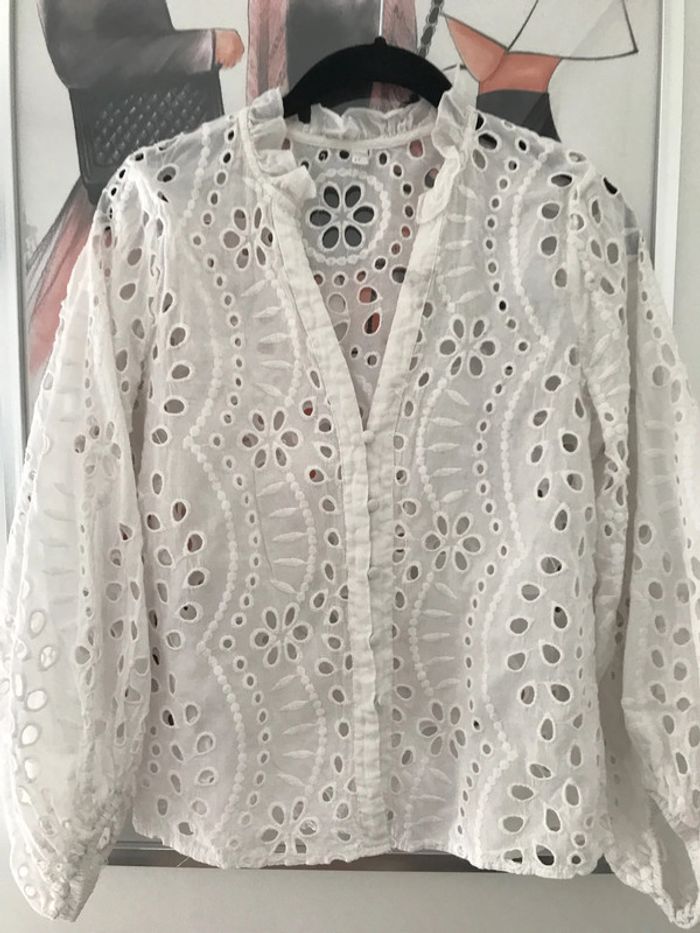 Chemisier broderies anglaises Shein S