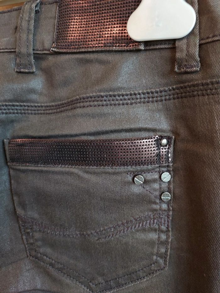 Pantalon brun brillant Morgan. - photo numéro 5