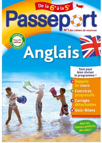 Cahier de vacances anglais de la sixième à la cinquième