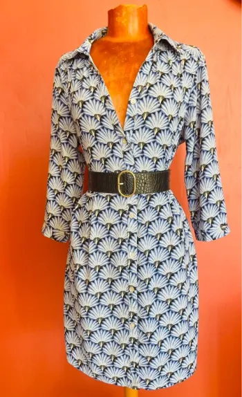 Élégante robe chemise colorée
