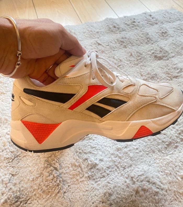 Reebok Aztrek 96 DV7249 White Porcelain Neon Red - photo numéro 2