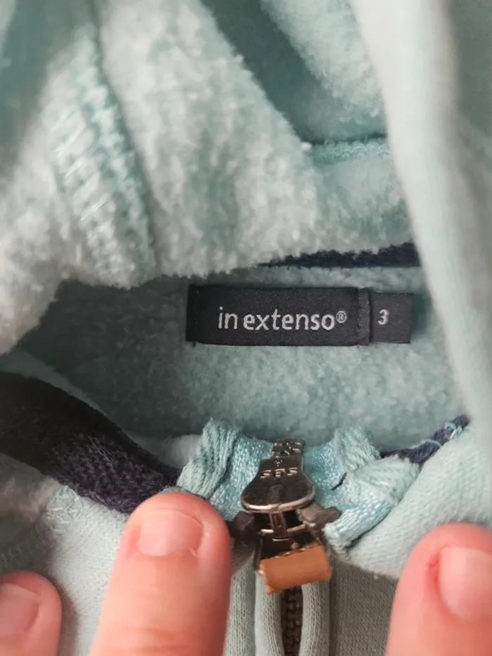 Gilet zippé turquoise 3 ans in extenso - photo numéro 3