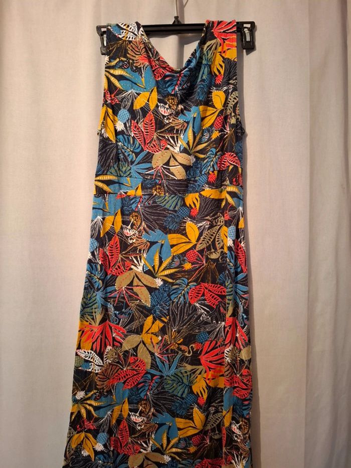 Magnifique robe fleurie manche courte femme été leger - photo numéro 5