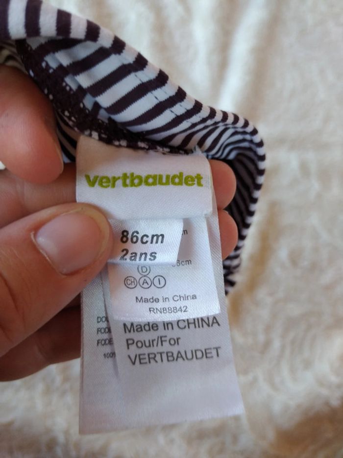 Maillot de bain 2 pièces Fille 2 ans rayures Fleurs Vertbaudet - photo numéro 12