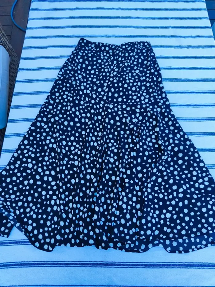 Jupe midi à pois