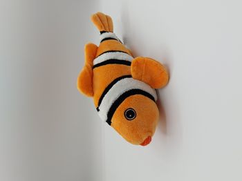 Peluche doudou poisson clown RAVENSDEN 32 cm orange blanc noir rose