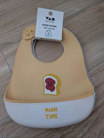 Lot de 3 bavoirs silicone