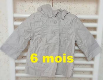 Veste mi-saison avec capuche gris Obaïbi Taille 6 mois