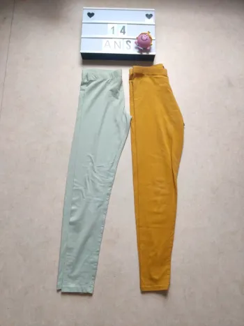 Lot de 2 leggings 14 ans
