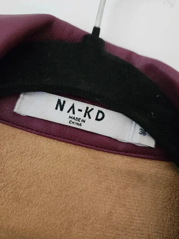 Robe simili cuir bordeaux NaKD taille 36/S - photo numéro 5