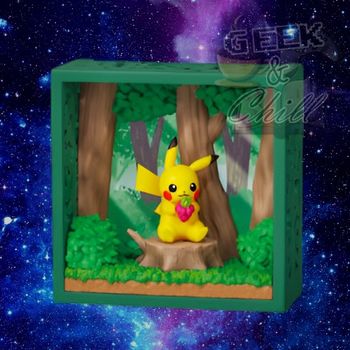 Figurine Re-Ment Pokémon - Frame Deep Wood - Pikachu