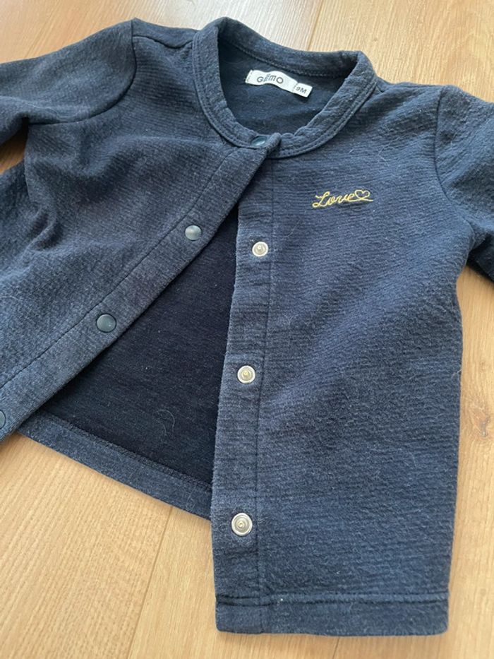 Gilet marine bébé 9 mois - photo numéro 3