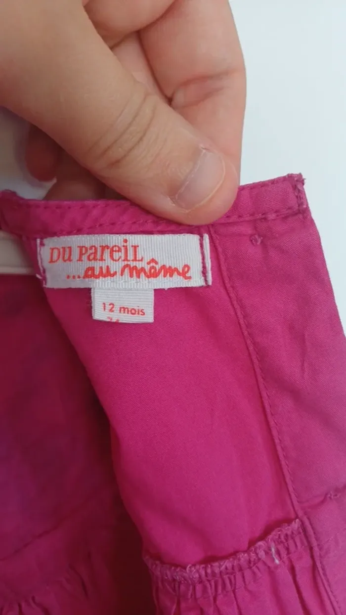 Robe rose DPAM 12 mois en très bon état - photo numéro 3