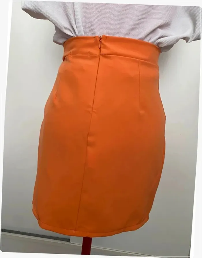 Jupe droite orange Tally Weijl - photo numéro 3