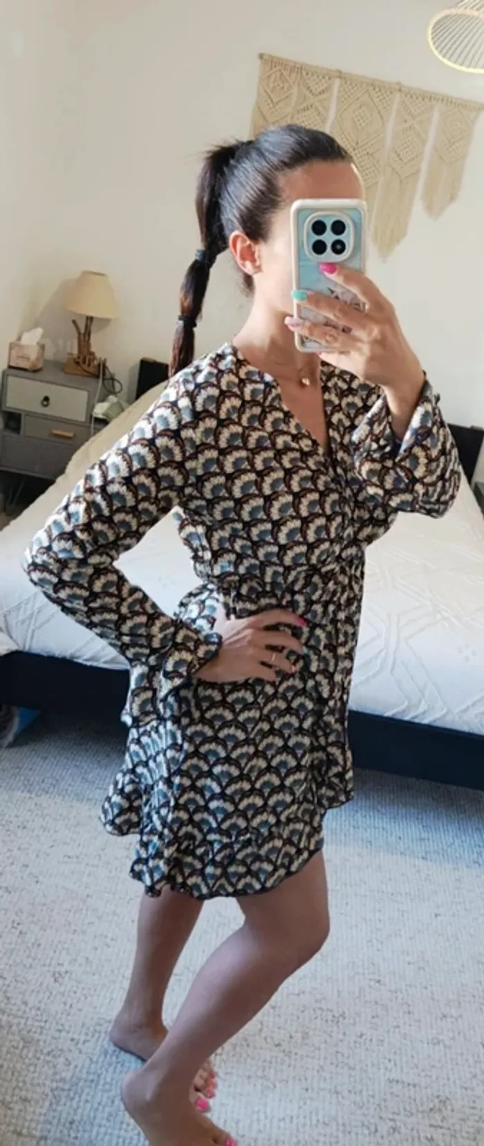 Robe fluide et légère Lilie Rose taille élastique Taille unique - photo numéro 3