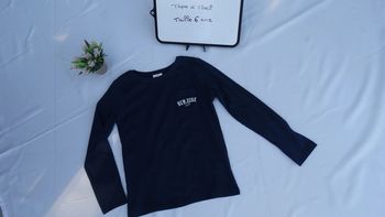 Tee shirt manche longue bleu marine Tape à l œil