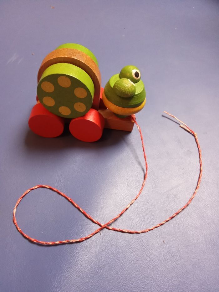 Jeu à tirer en bois motif tortue, des 12 mois - photo numéro 1