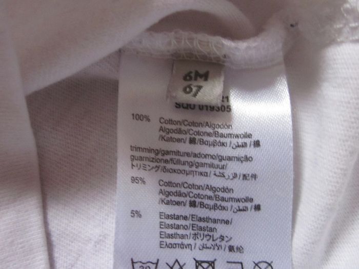 T-Shirt manches longues blanc 6 mois - photo numéro 4