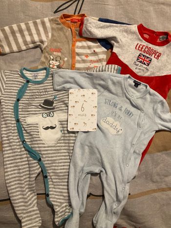 Lot pyjamas chaud manches longues 6 mois