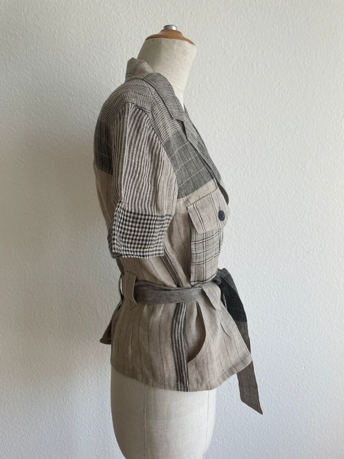 Chemise beige manches courtes Verse - photo numéro 3