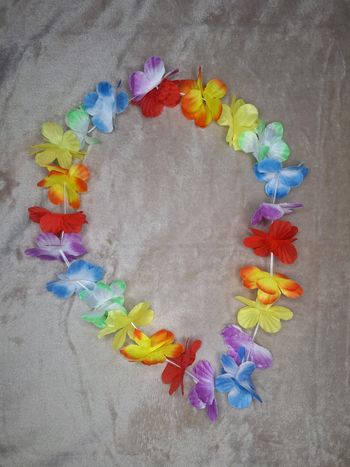Collier fleur multicolores
