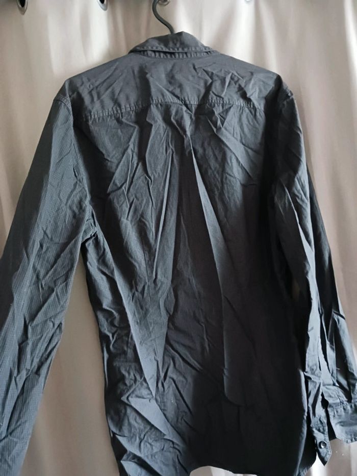 Chemise noire à carreaux 100% coton United Colors of Benetton Taille L40 - photo numéro 7