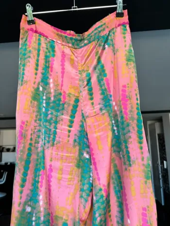 Pantalon fluide large colorés