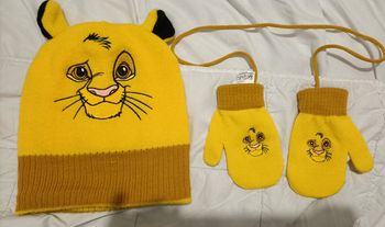 Ensemble Bonnet + Moufles "Simba"