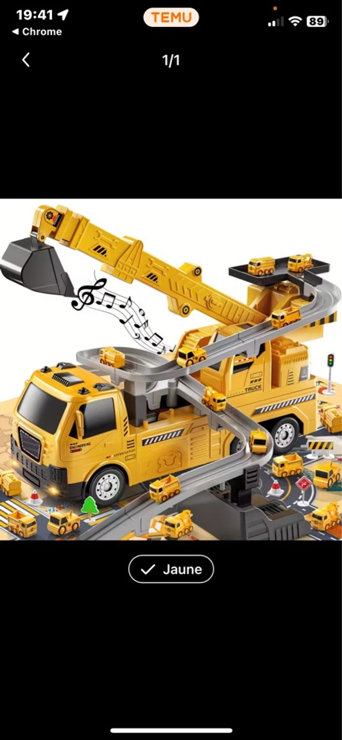 Camion grue  friction. Avéc bruitage