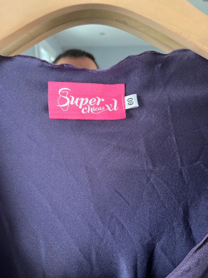 Robe de chambre toucher soie super chica xl neuve taille 60 - photo numéro 5