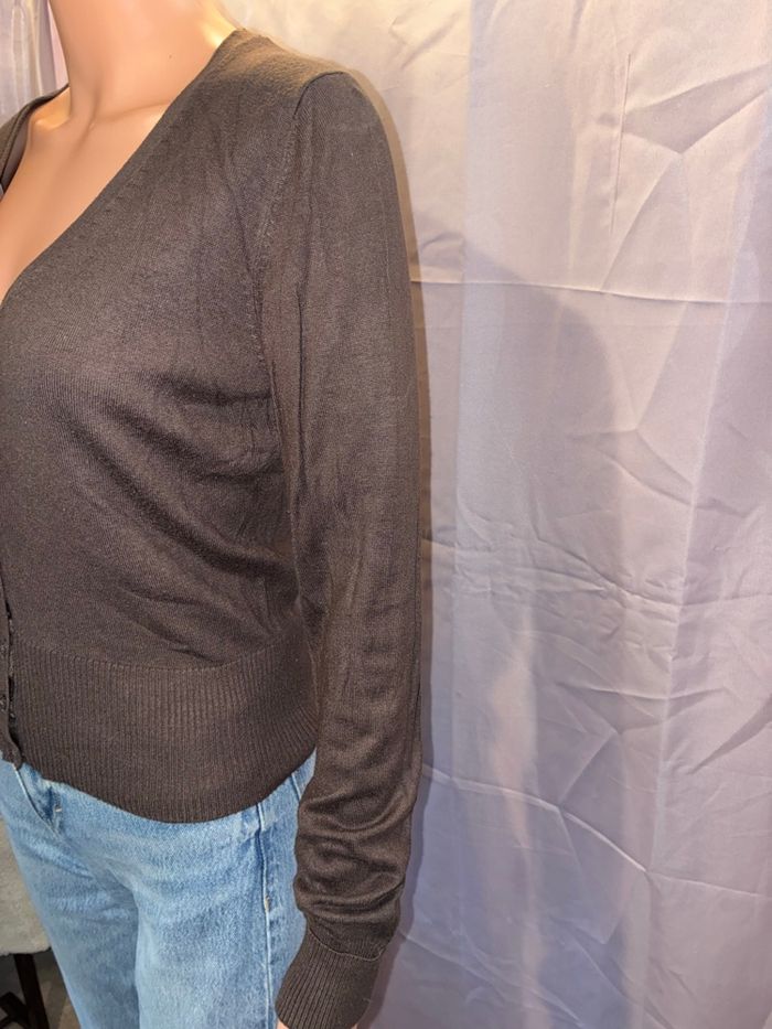 Cardigan Marron Classique Mango Basics - Taille M - photo numéro 4