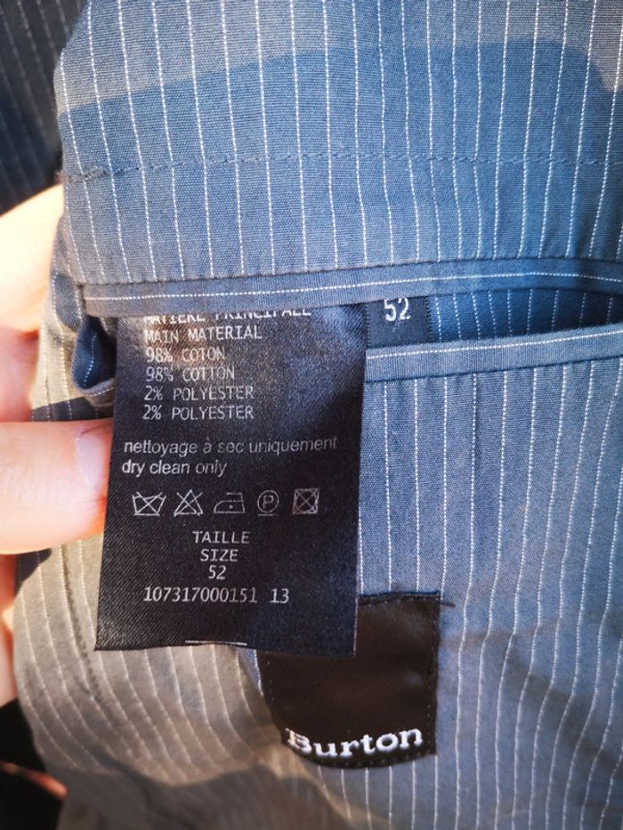 Veste blazer/costume homme rayé Burton grise - photo numéro 3