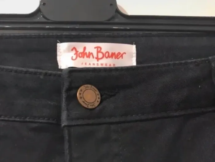 Pantalon jeans femme john baner Noir coupe droite taille 46 - photo numéro 3
