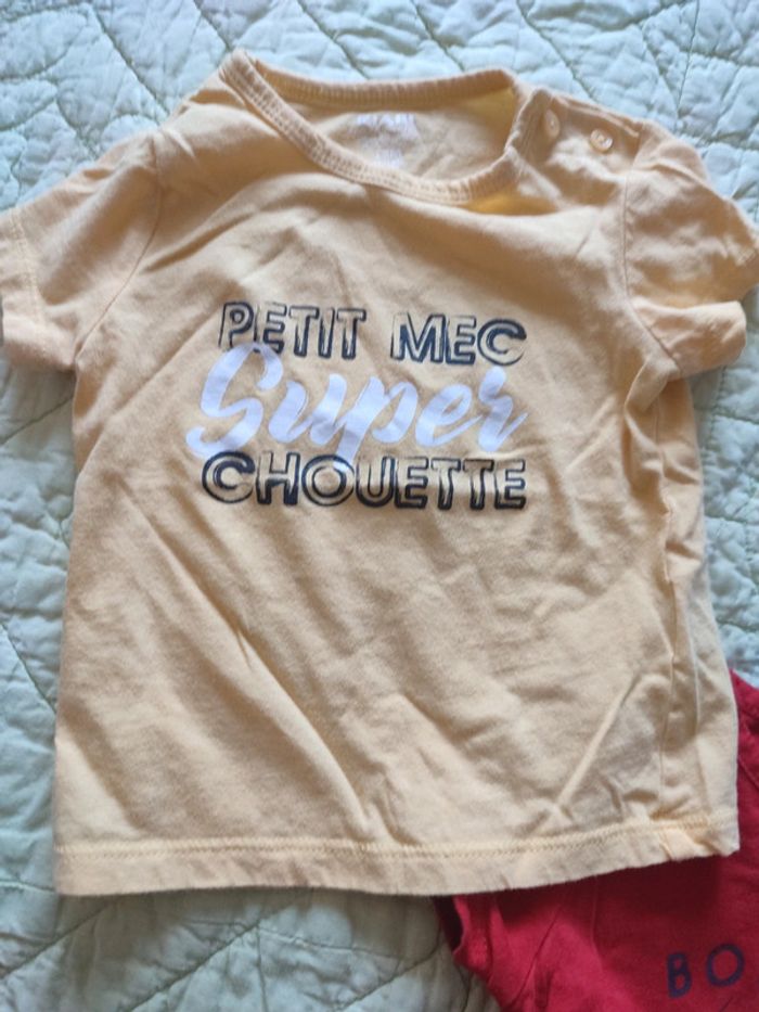 3 t-shirts été bébé 12 mois - photo numéro 2