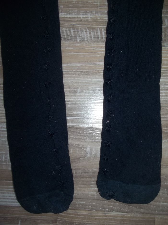 Collant sans pied coeurs et étoiles bleu marine 6/8 ans - photo numéro 5