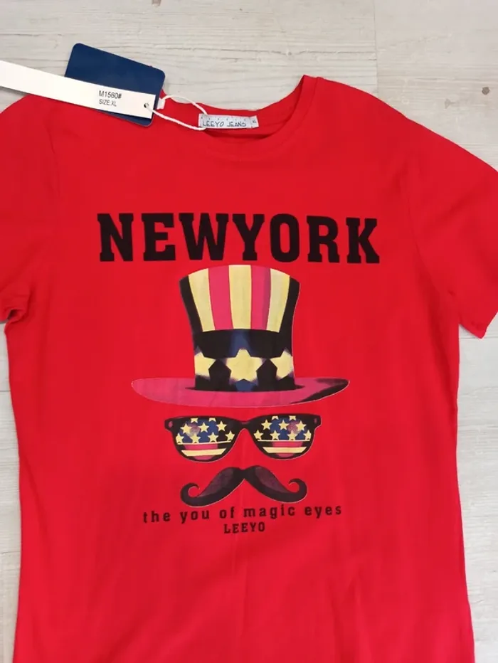 Tee shirt rouge homme L - photo numéro 2