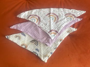 Lot de 3 bavoirs en coton