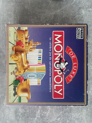 Monopoly parker deluxe 1993 complet ( sauf règles du jeu non présentes ), jeu de société vintage
