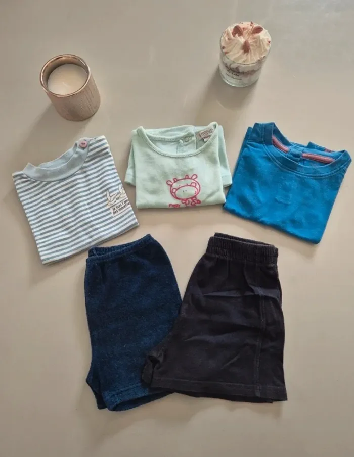 Lot été garçon 5 pièces 12 mois