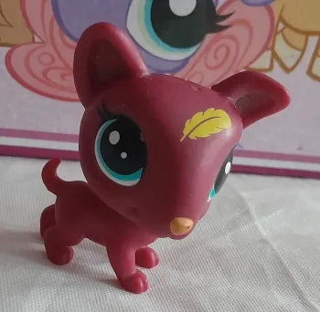 Figurine Littlest Pet Shop Chien Bull Terrier bordeaux