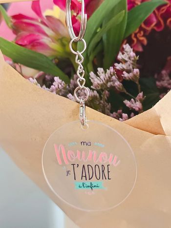 Porte clé acrylique cadeau nounou